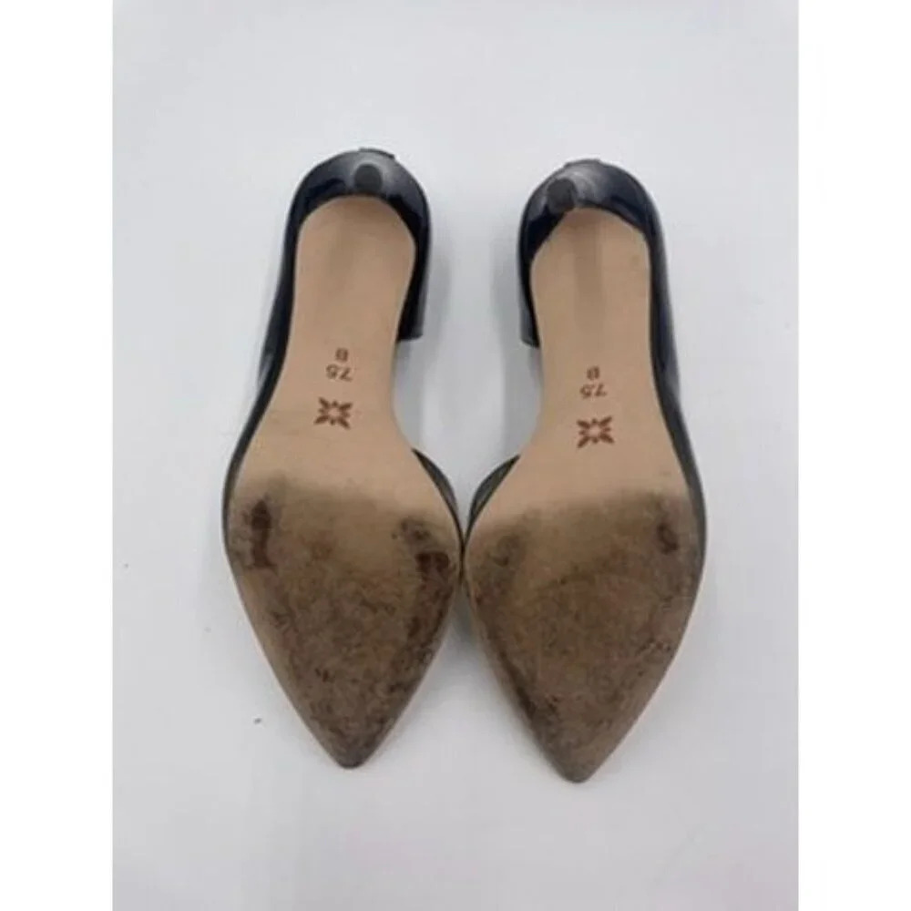 BCBG Black Grey Sparkle Patent Leather Pointed Toe Stiletto Heels Size 7.5 - Picture 5 of 5
